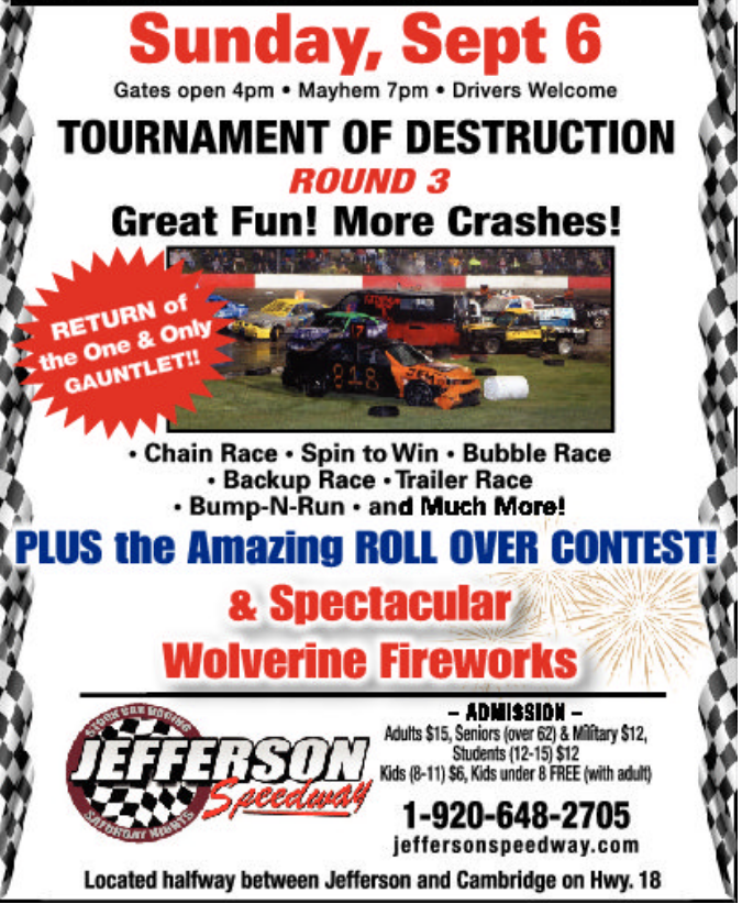 Tournament of Destruction Round 3 Jefferson Speedway