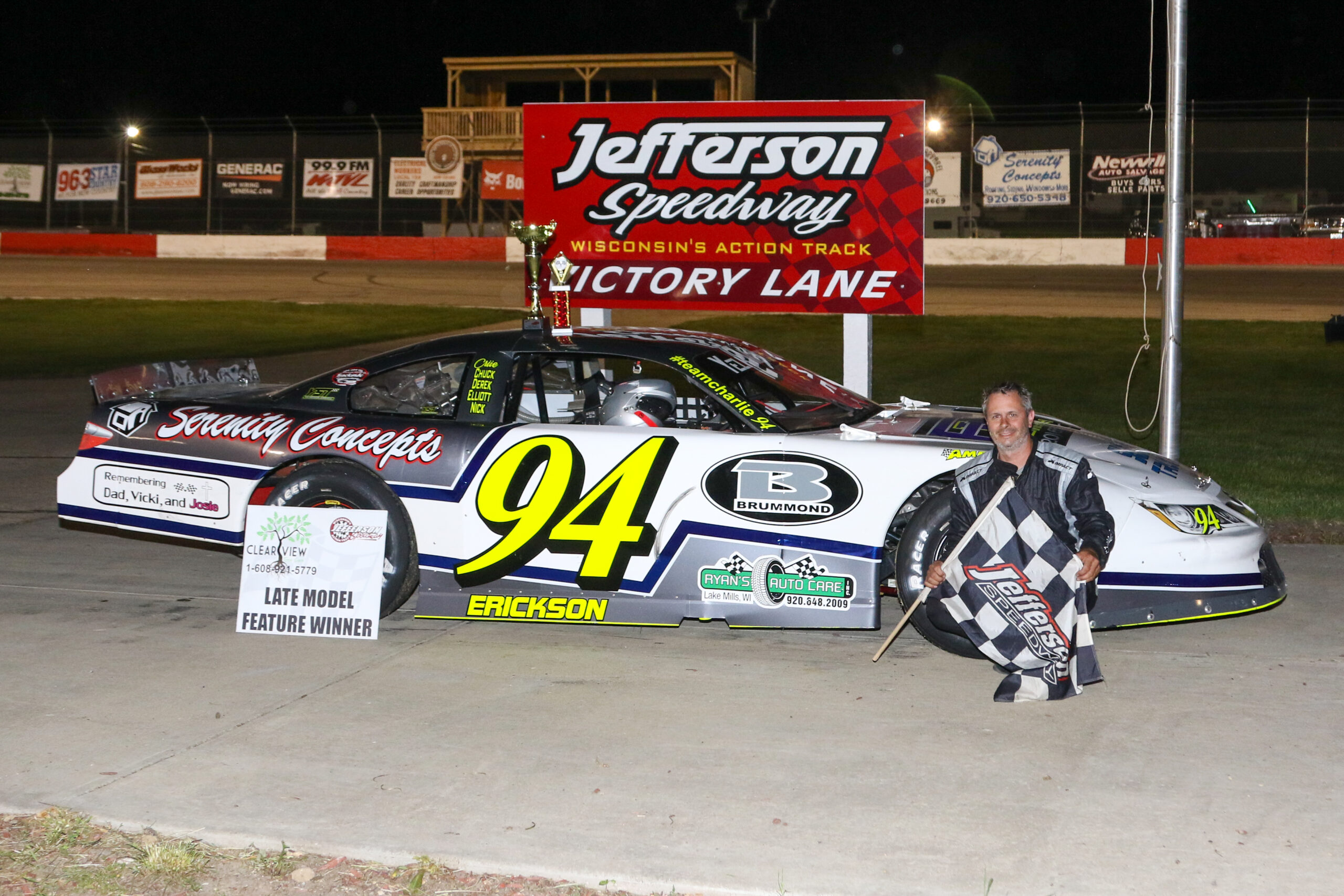 ERICKSON CLAIMS SECOND FEATURE OF THE SEASON