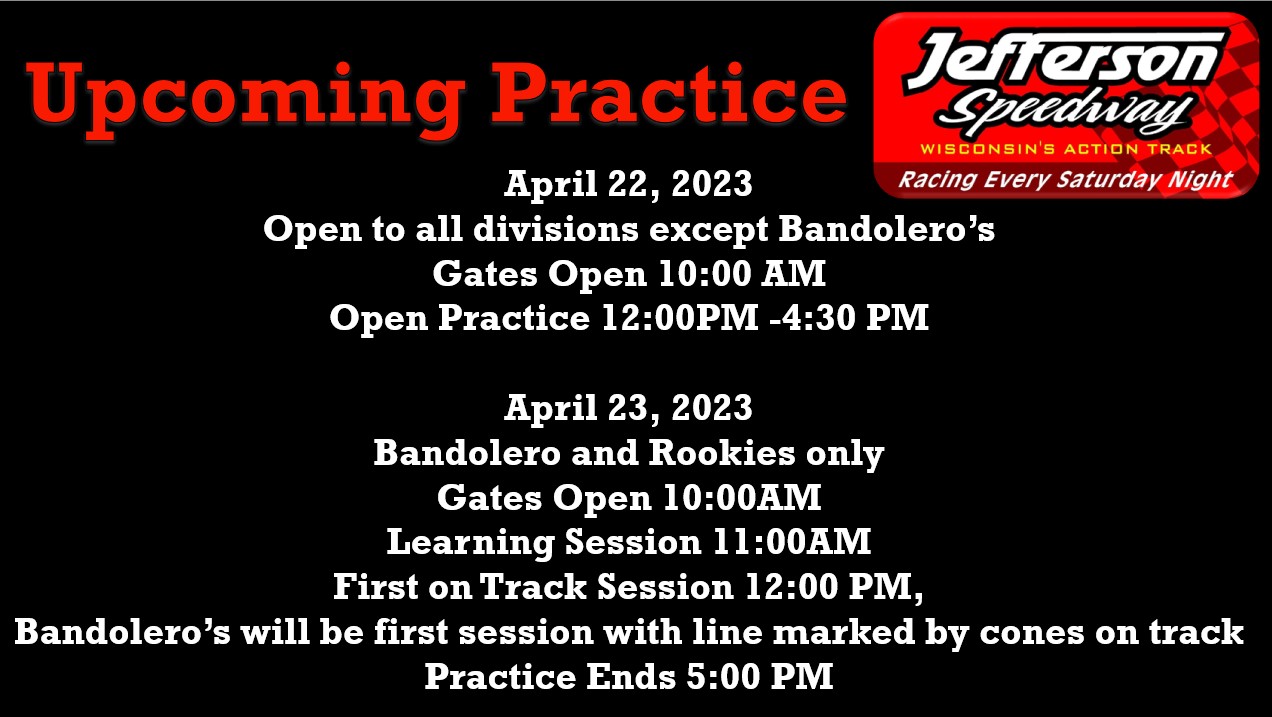 Upcoming Practice Sessions