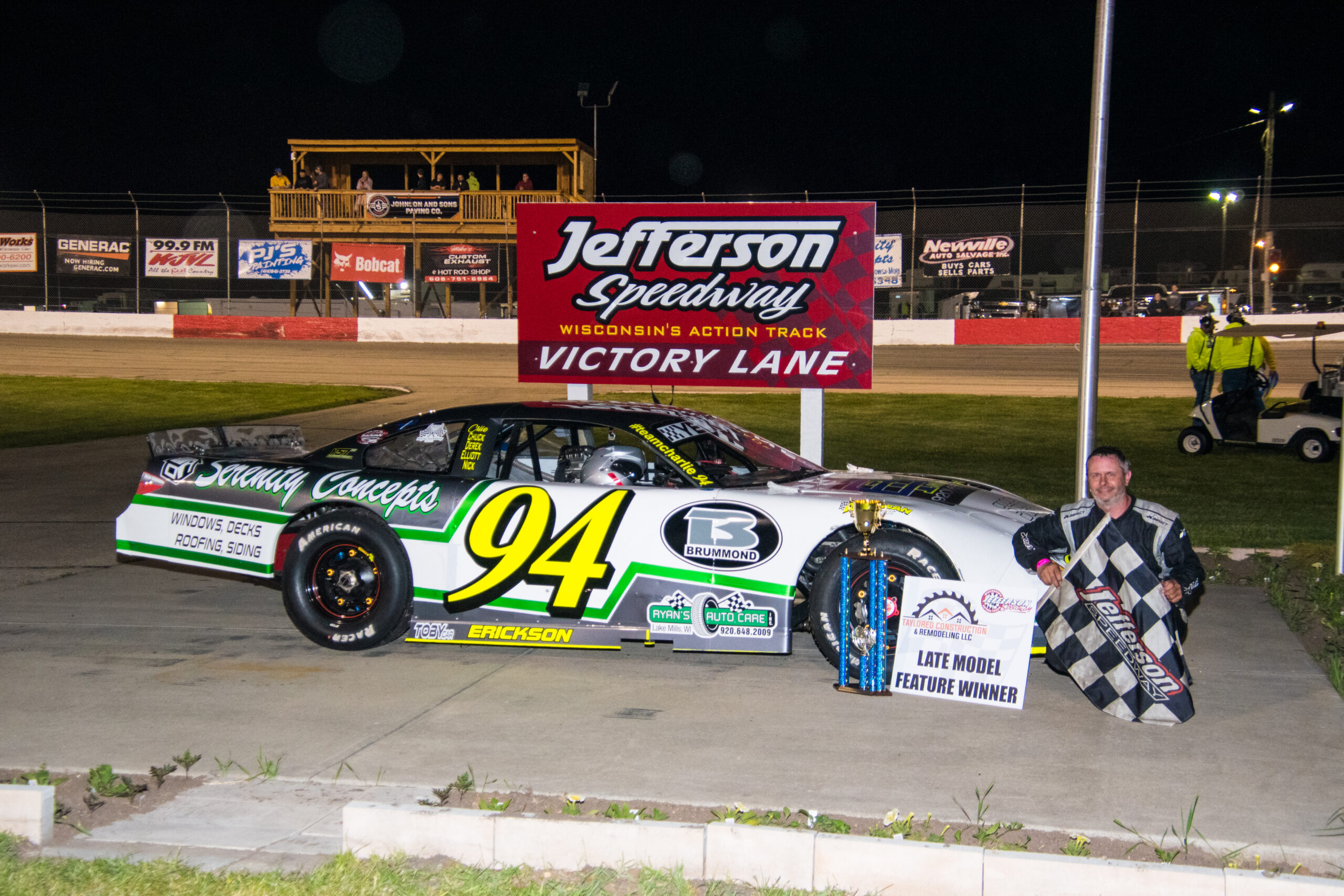 Jason Erickson Has Now Gone 3 For 3 In The Taylored Construction And Remodeling Late Models